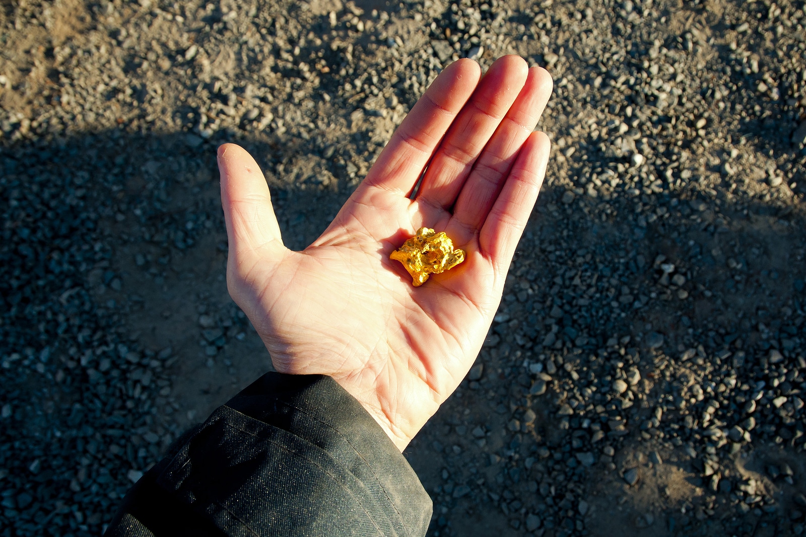 Pure Gold Nugget from Prospecting in the Outback