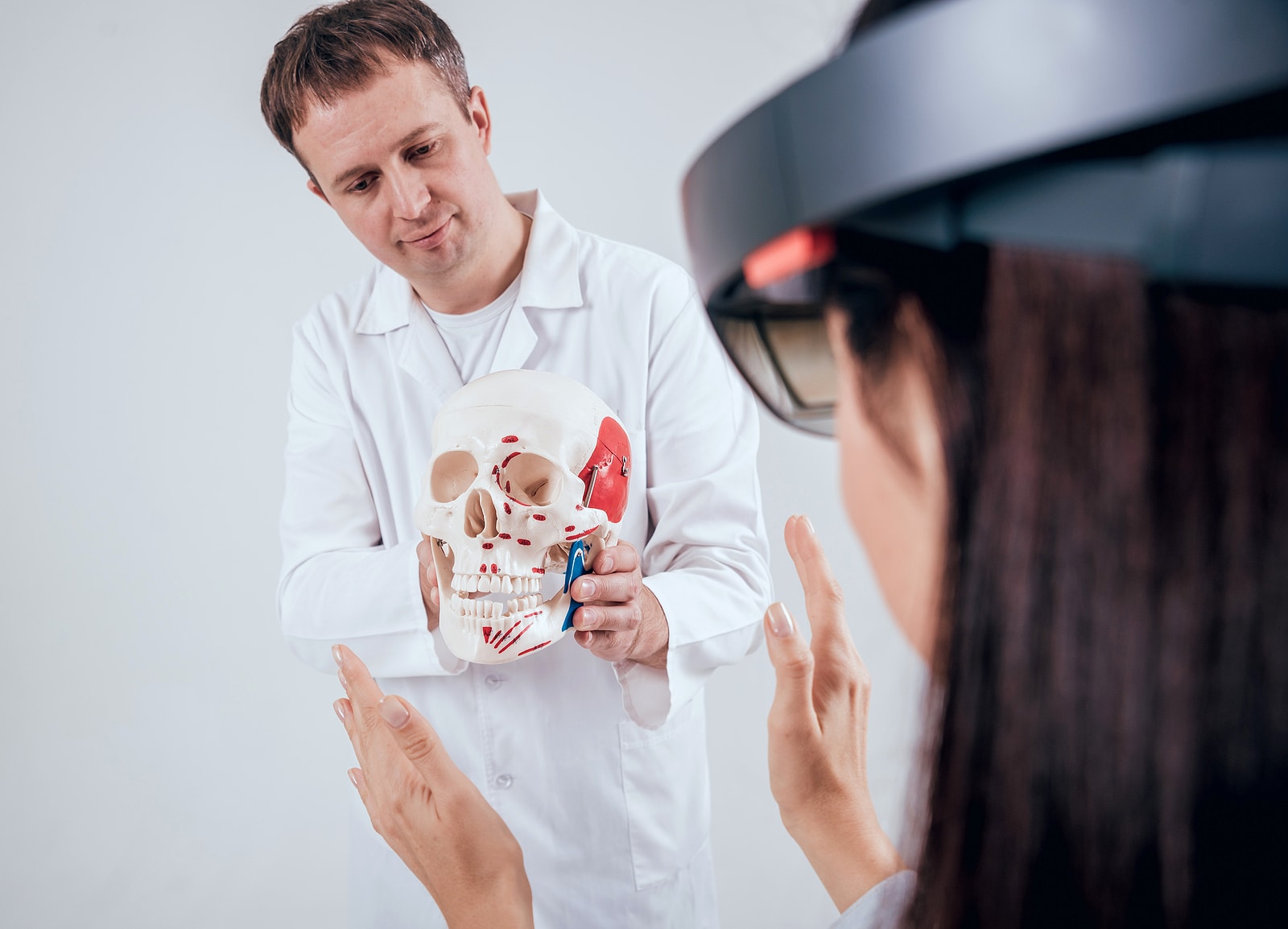 Doctor uses augmented reality